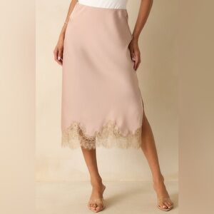 Dress Forum Blush Pink Lace Trim Skirt